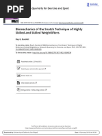 Biomechanicks of Snatch Technique of Hghly Skilled and Skilled Weigthlifters