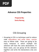 Advance CSS Properties: Prepared By: Sonia Narang