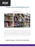 WWW - Ignouassignmentwala.In: Hard Work Is The Key of Success "