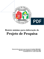 TCC Roteiro Mínimo Para Elaboração Do Projeto de Pesquisa