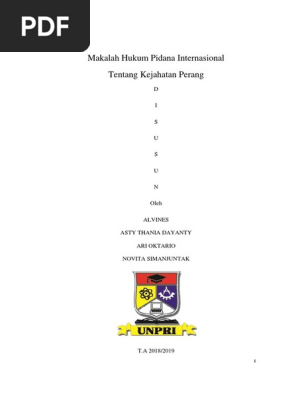 H Pidana Internasional Kejahatan Perang Docx