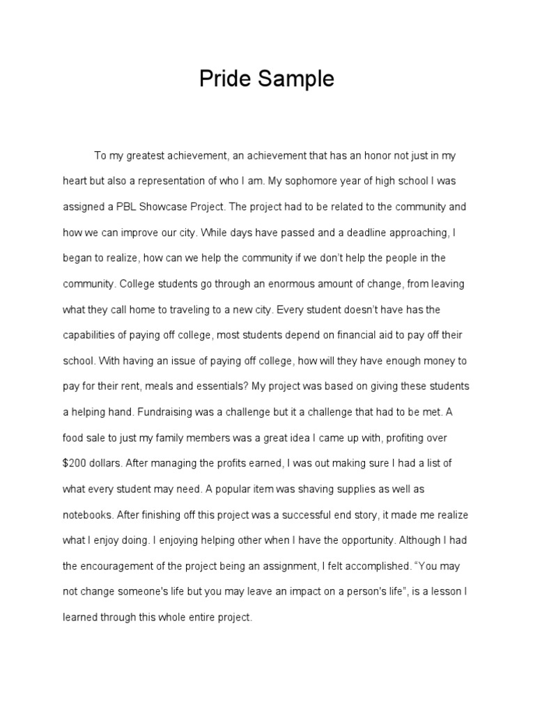 Pride Sample | PDF