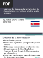 Liderazgo Clase Mundial Mejora Continua Gestion Mantenimiento Resultado Efectivo No Solo Deseo Uruman 2013