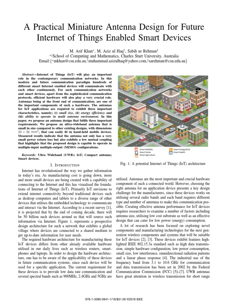 A Practical Miniature Antenna Design For Future Internet of Things ...
