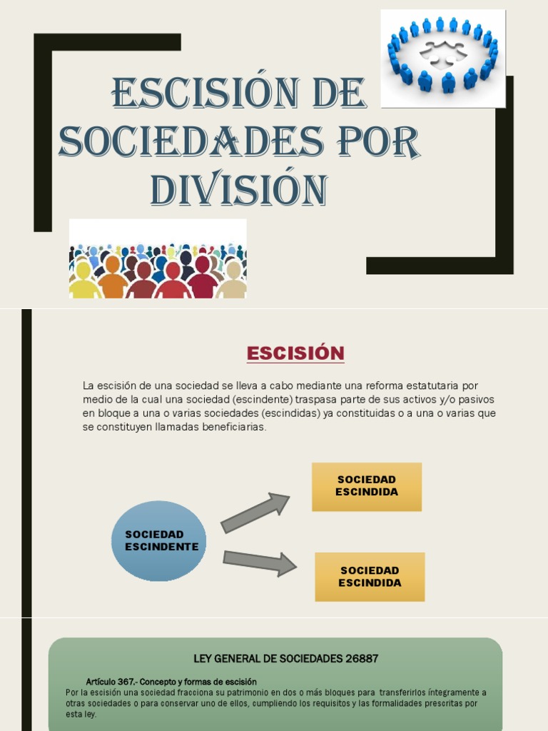 Escisión de Sociedades Por División | PDF | Sociedad de responsabilidad ...