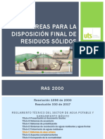 Áreas para La Disposición Final de Residuos Sólidos