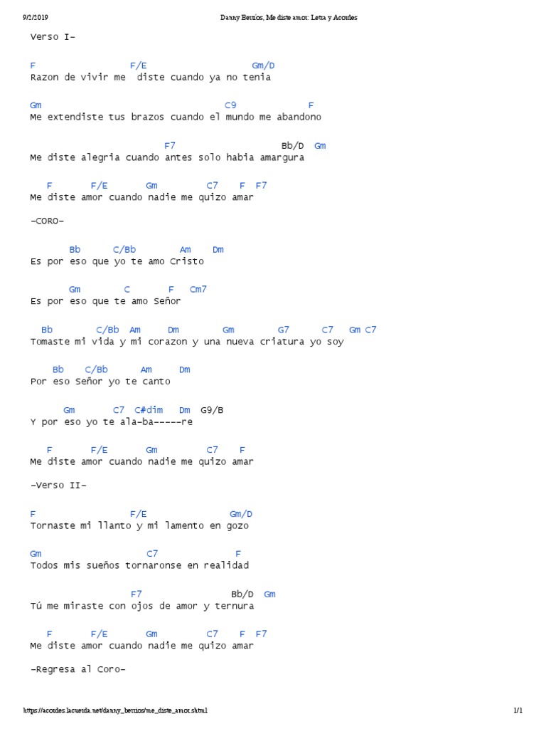 Letra y acordes de 