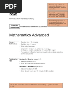 Mathematics Advanced Sample Examination Materials 2020 PDF