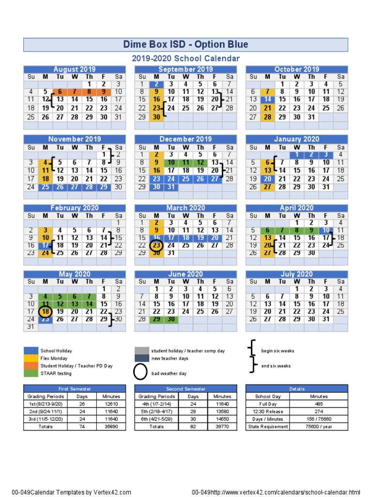 Dime Box ISD New Schedule | PDF | Schools | Educational Institutions