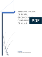 Interpretacion de Perfil Geologico Del Cuadrangulo de Huari