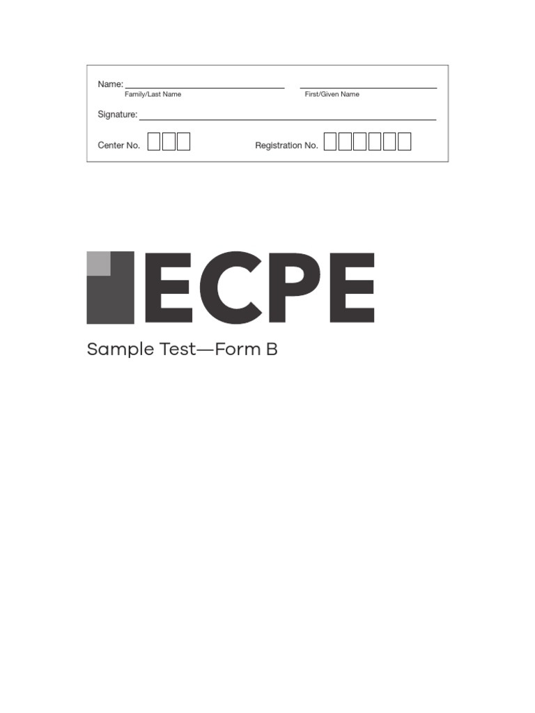 Sample Test-Form B: Name | PDF | Calendar | Question