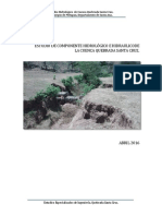 Informe Componentes Hidrologicos e Hidraulicos Quebrada Santa Cruz PDF