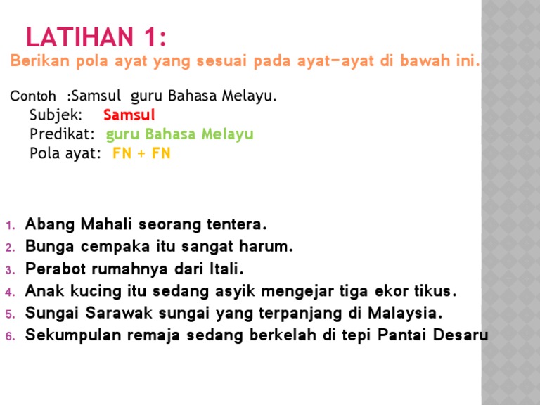 Latihan Membina Ayat Pdf