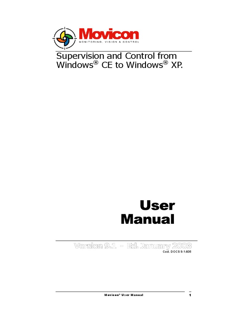 Movicon Manual PDF | PDF | Microsoft Windows | Technical Support