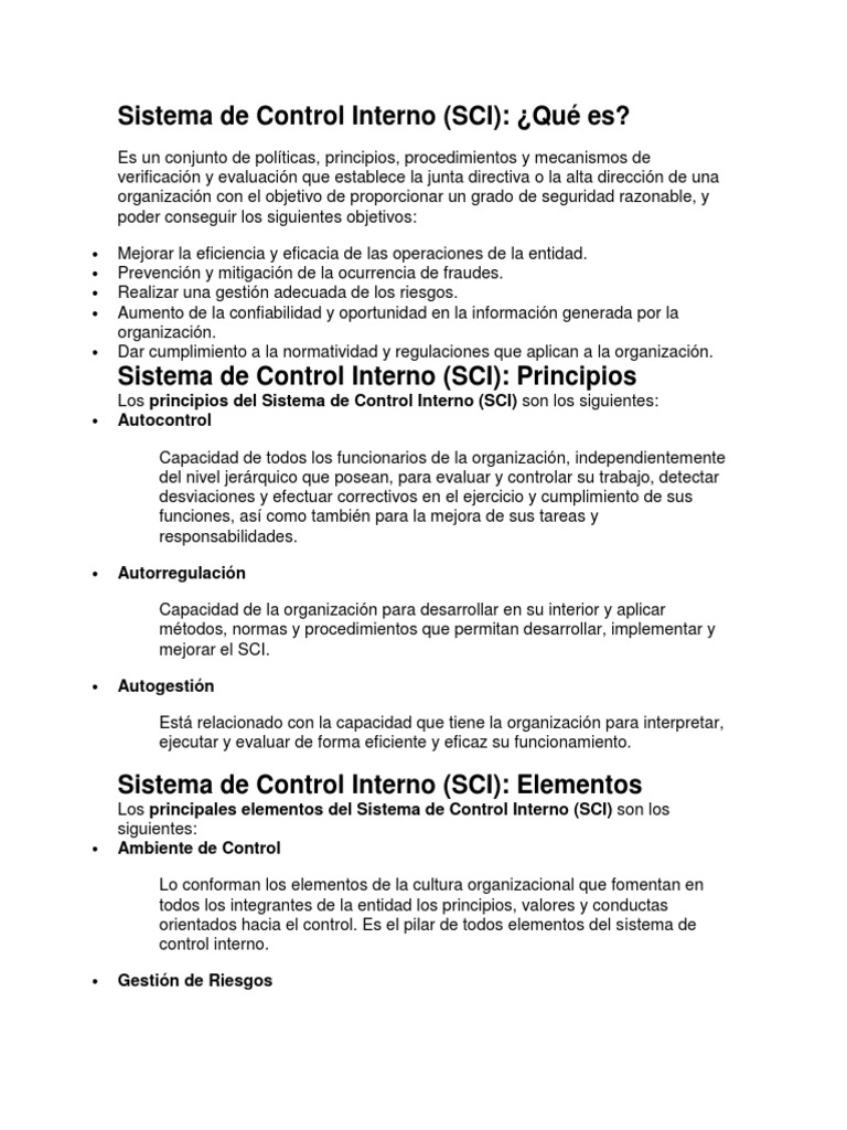 Fases para La Implementacion de Control Interno | PDF | Sistema de ...