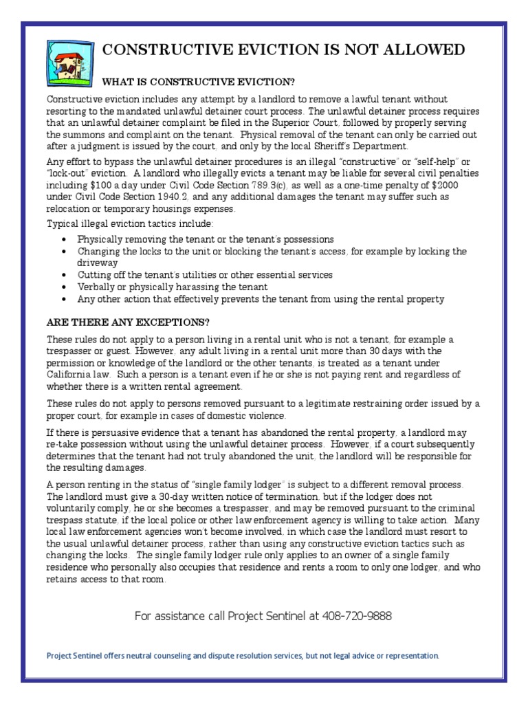 Constructive Eviction | PDF | Eviction | Leasehold Estate