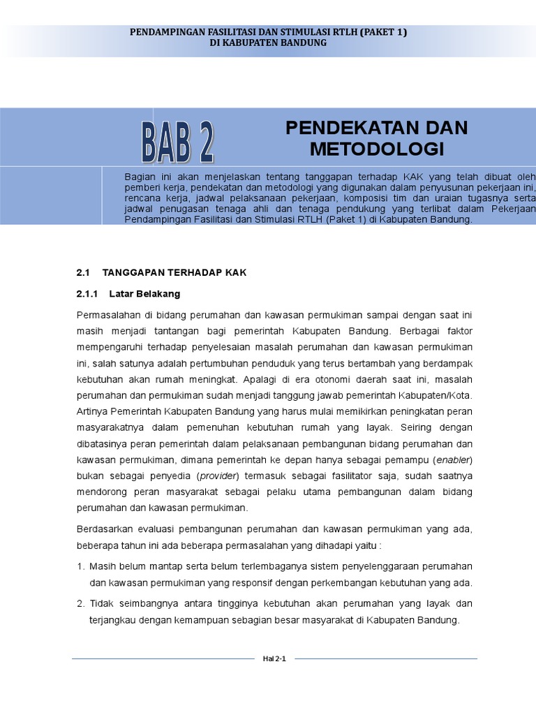 Bagian 2 Pendekatan Dan Metodologi 1 Pdf