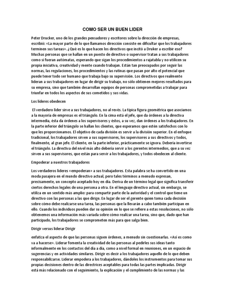 Cómo Ser un Buen Líder según Carnegie | PDF | Liderazgo | Creatividad