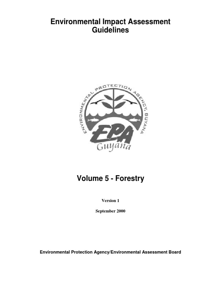 EIA Guidelines for Forestry Projects | PDF | Environmental Impact ...
