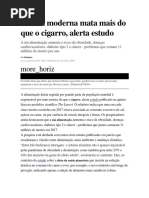 A Dieta Moderna Mata Mais Do Que o Cigarro