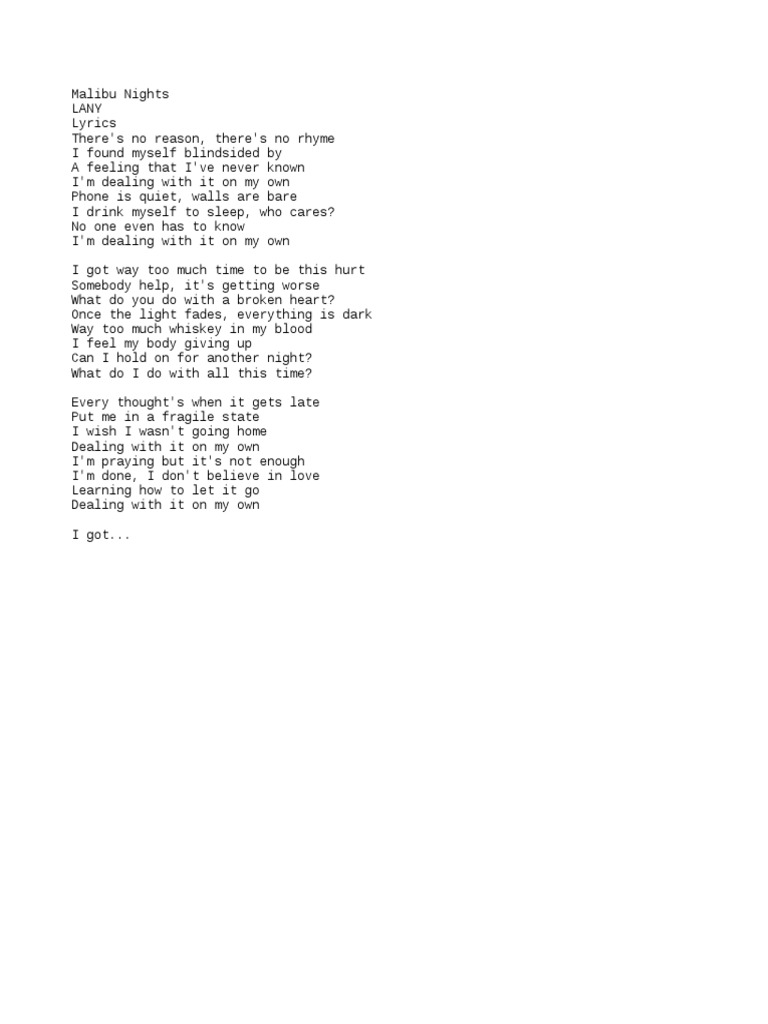 No One Lyrics Meaning