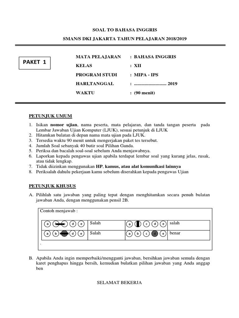 Bahasa Inggris 1