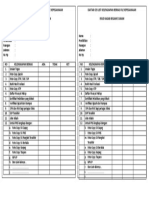 Daftar Cek List Kelengkapan Berkas File Kepegawaian