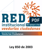 11.2 - Ley 850 de 2003 (Veedurias Ciudadanas)