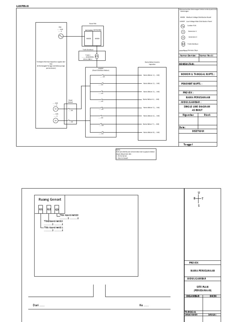 Contoh Single Line Diagram Listrik | PDF