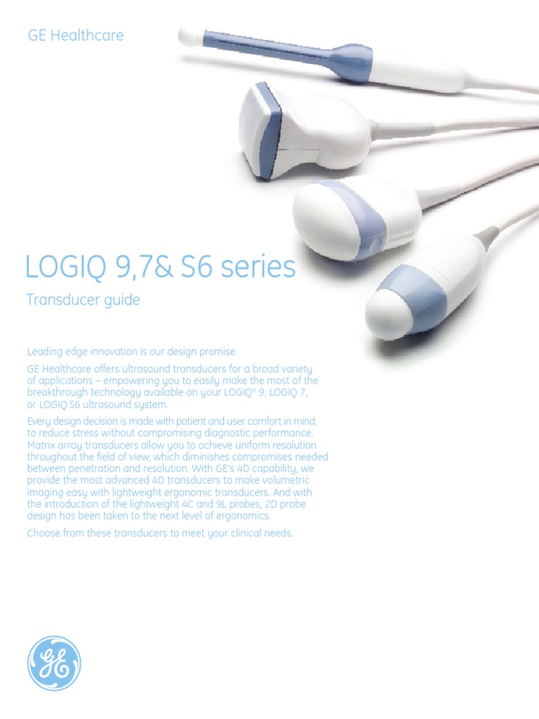 Logiq 9 7 s6 Series Transducer Guide PDF Medical Specialties Clinical Medicine