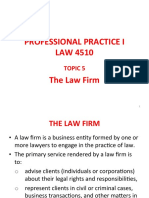 Topic 5 of Professional Practice On Law Firm