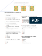 Taller de recuperación de matemáticas 8o