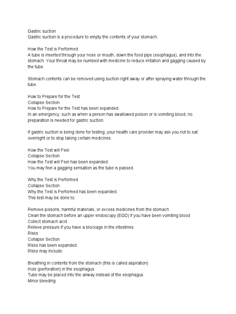 Gastric Suction PDF