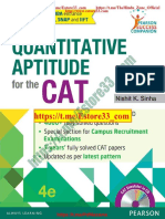 Quantitative Aptitude For The CAT - Nishit K Sinha PDF