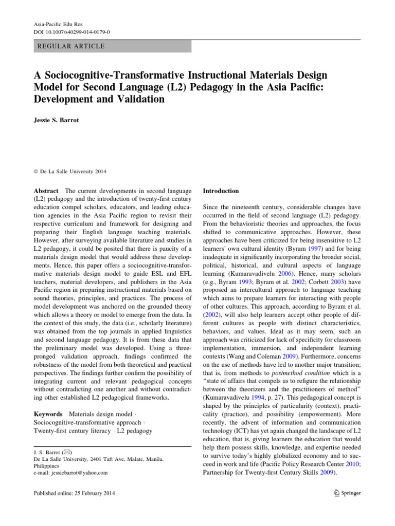 Materials Development PDF Constructivism (Philosophy Of Education