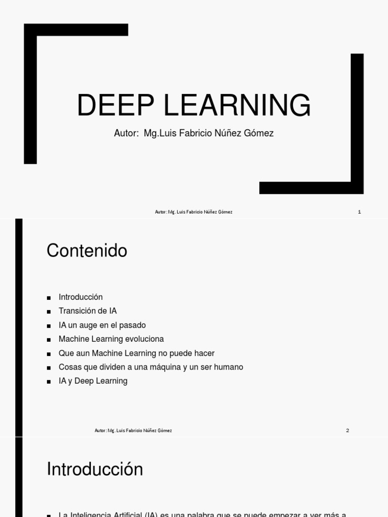 Introducción a la IA y Deep Learning | PDF | Aprendizaje automático ...