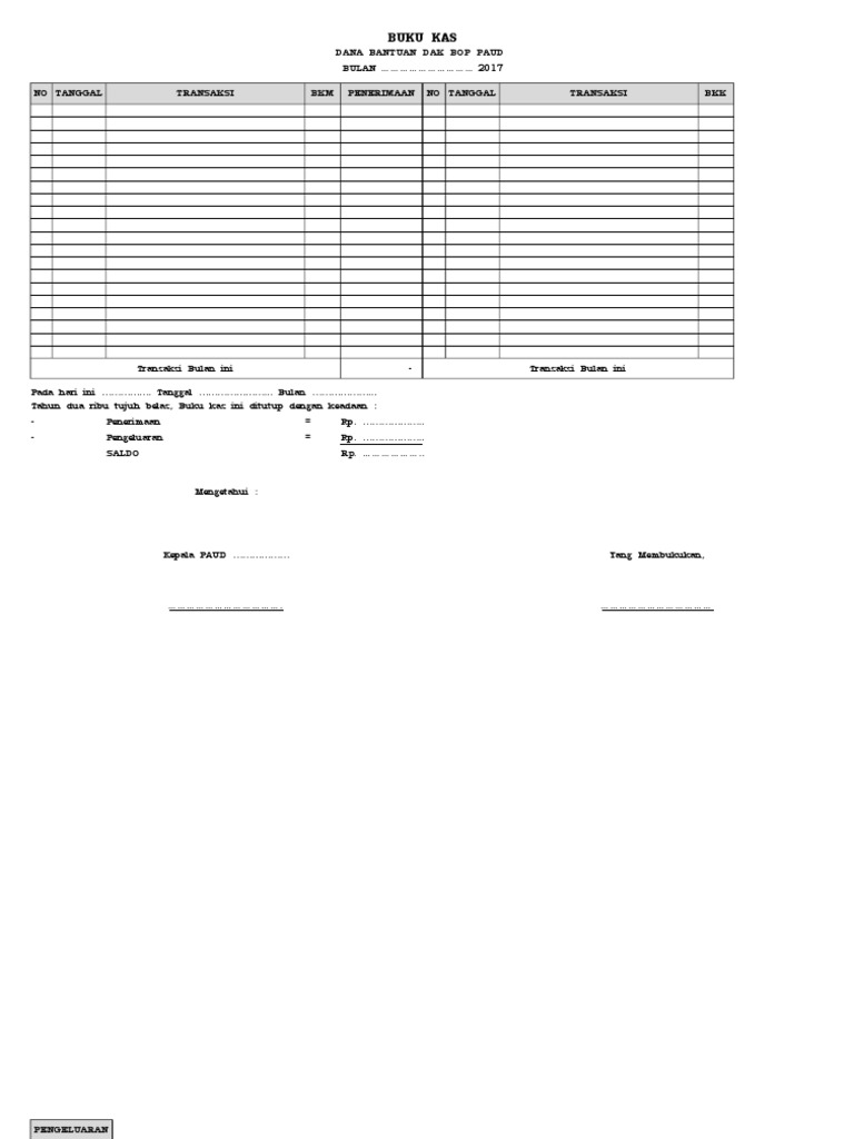 Contoh Buku Kas Kelas Per Minggu Di Buku Tulis Info