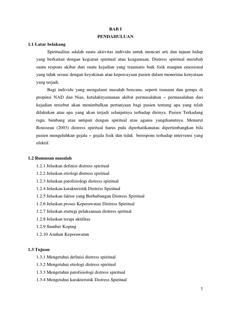 Makalah Distress Spiritual