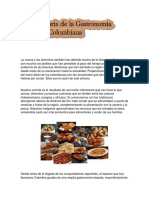 Historia de La Gastronomia Colombiana Clasificada Por Regiones