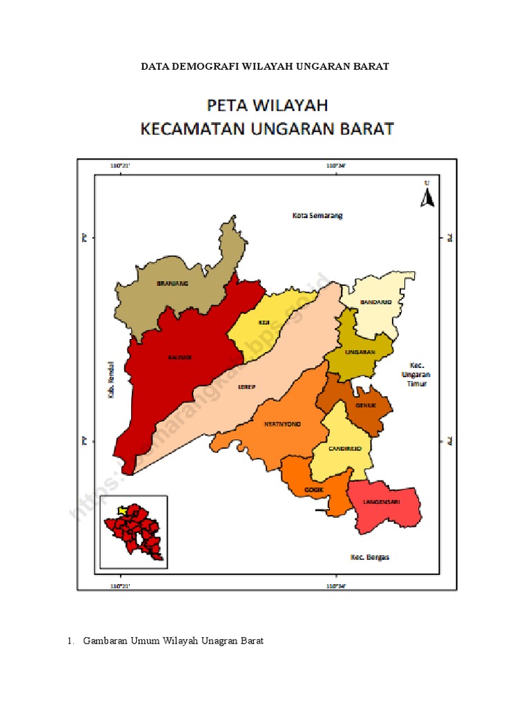 Data Demografi Wilayah Ungaran Barat | PDF