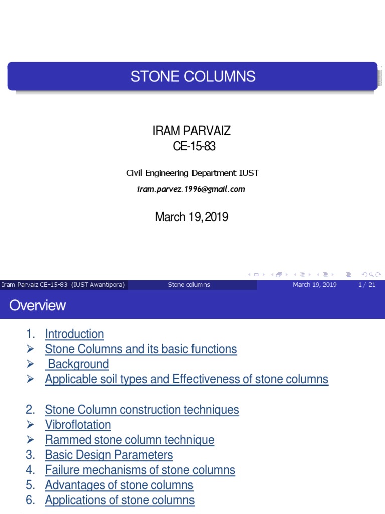 Stone Column Construction Techniques | PDF | Deep Foundation | Column