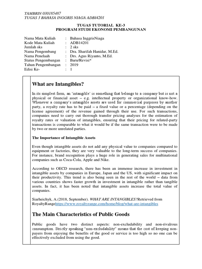 Tugas 3 Bahasa Inggris Niaga Adbi4201 Public Good Tugas 3 Bahasa Inggris Niaga Adbi4201 Public Good