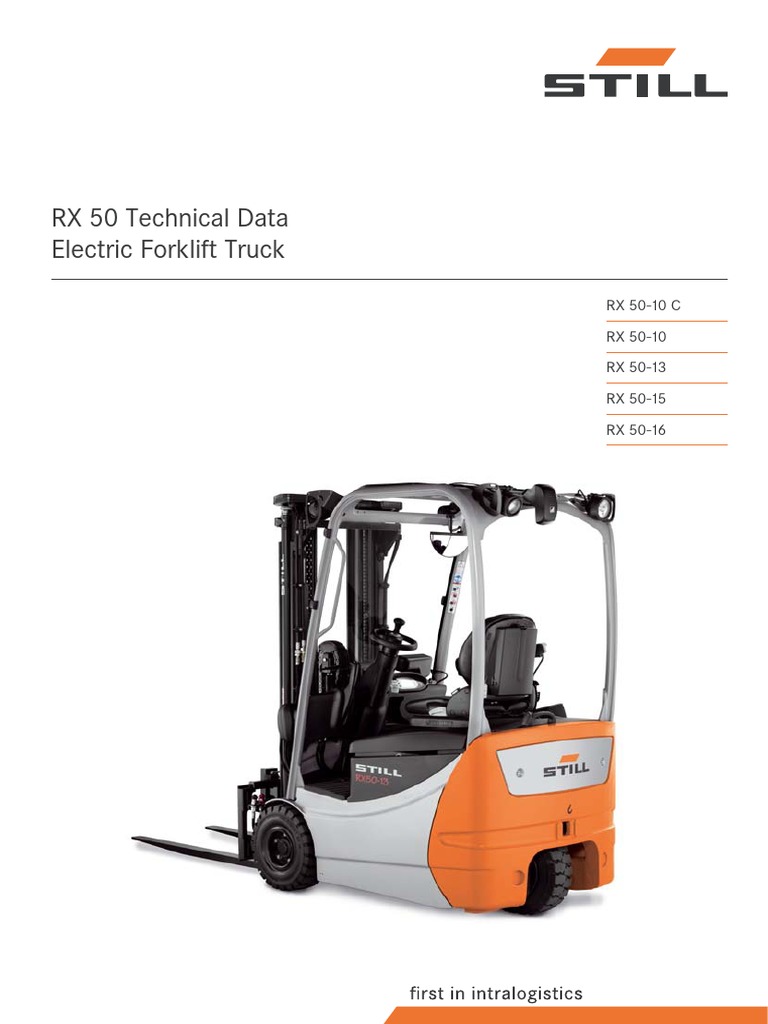 STILL RX 50-15 Electric Forklift Specs | PDF | Forklift | Axle