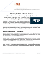 Buscad Primero El Reino de Dios - Vida Esperanza y Verdad