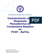 Caracterización de La Respuesta Piezoeléctrica de Compuestos Basados en PVDF - BaTiO3 PDF