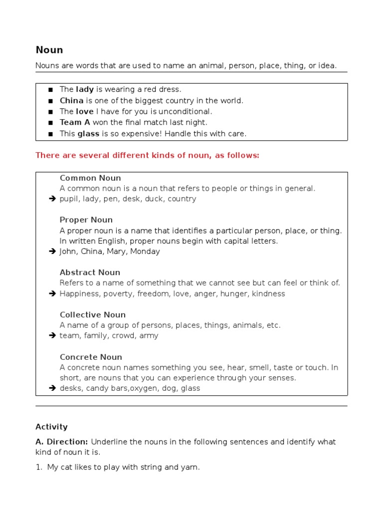 Noun Basics for English Learners | PDF | Verb | Subject (Grammar)