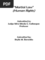 (Human Rights) : "Martial Law"