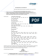 JOYNER pneumatic GmbH Declaration of Conformity