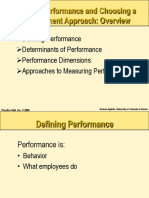 Defining Performance and Choosing A Measurement Approach: Overview
