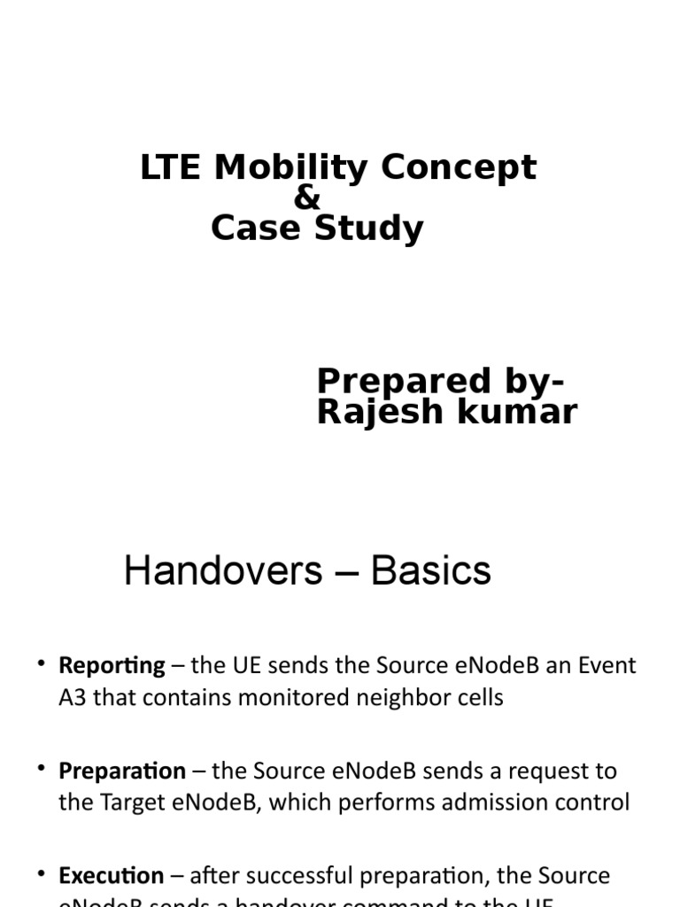 LTE Handover Process Overview | PDF | Mobile Technology | Computer ...